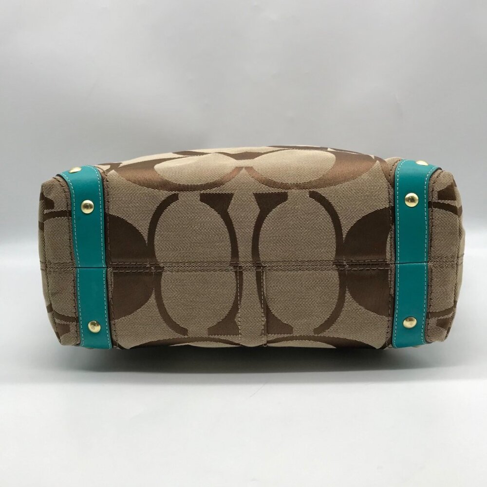 Coach Khaki Canvas Carly Hobo Bag 11868 - Picture 5 of 11